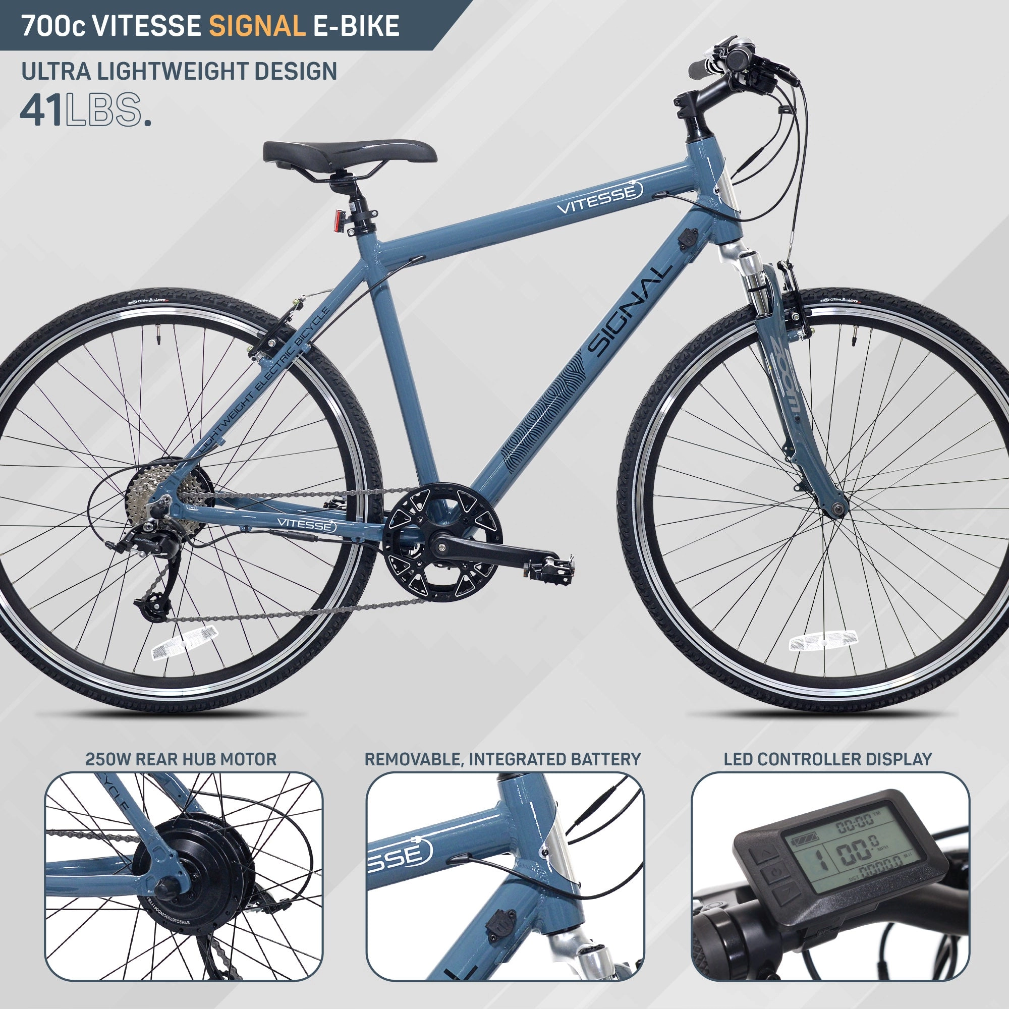 700C VITESSE SIGNAL | ELECTRIC HYBRID BIKE