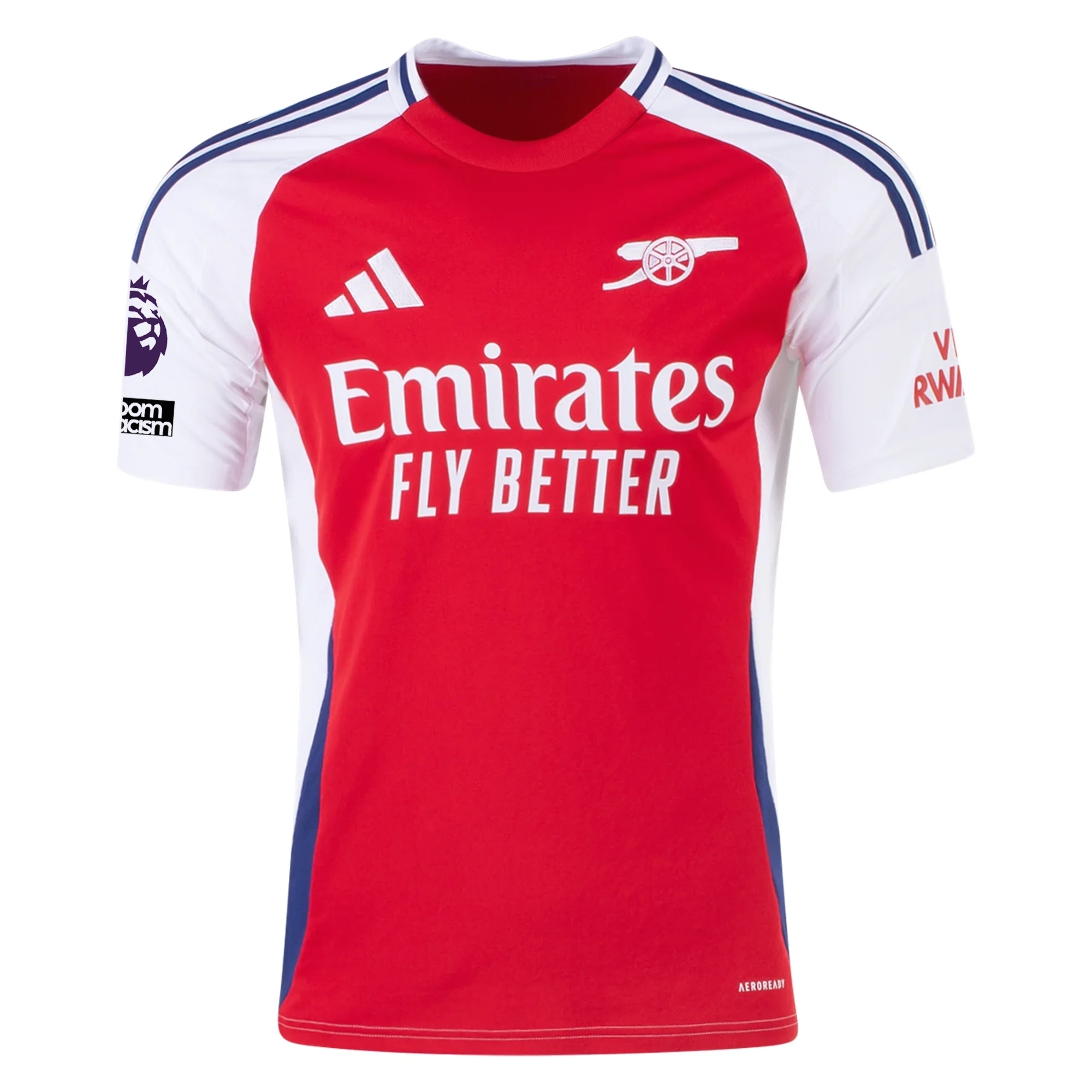 adidas Arsenal Declan Rice Home Jersey w/ EPL   No Room For Racism Patches 24/25 (Better Scarlet/White)