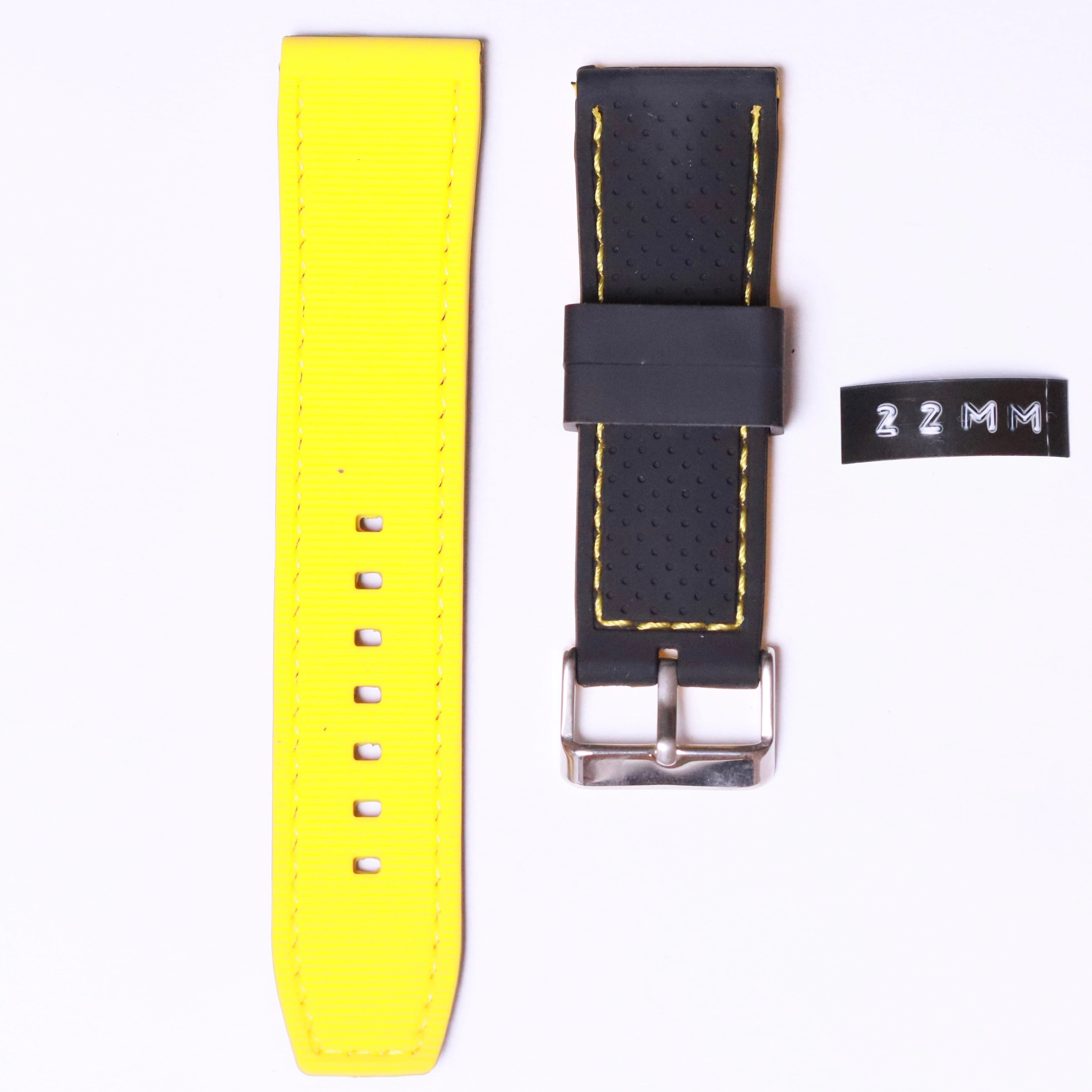 Anti-Bacterial Black x Yellow rubber band 22mm