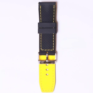 Anti-Bacterial Black x Yellow rubber band 22mm