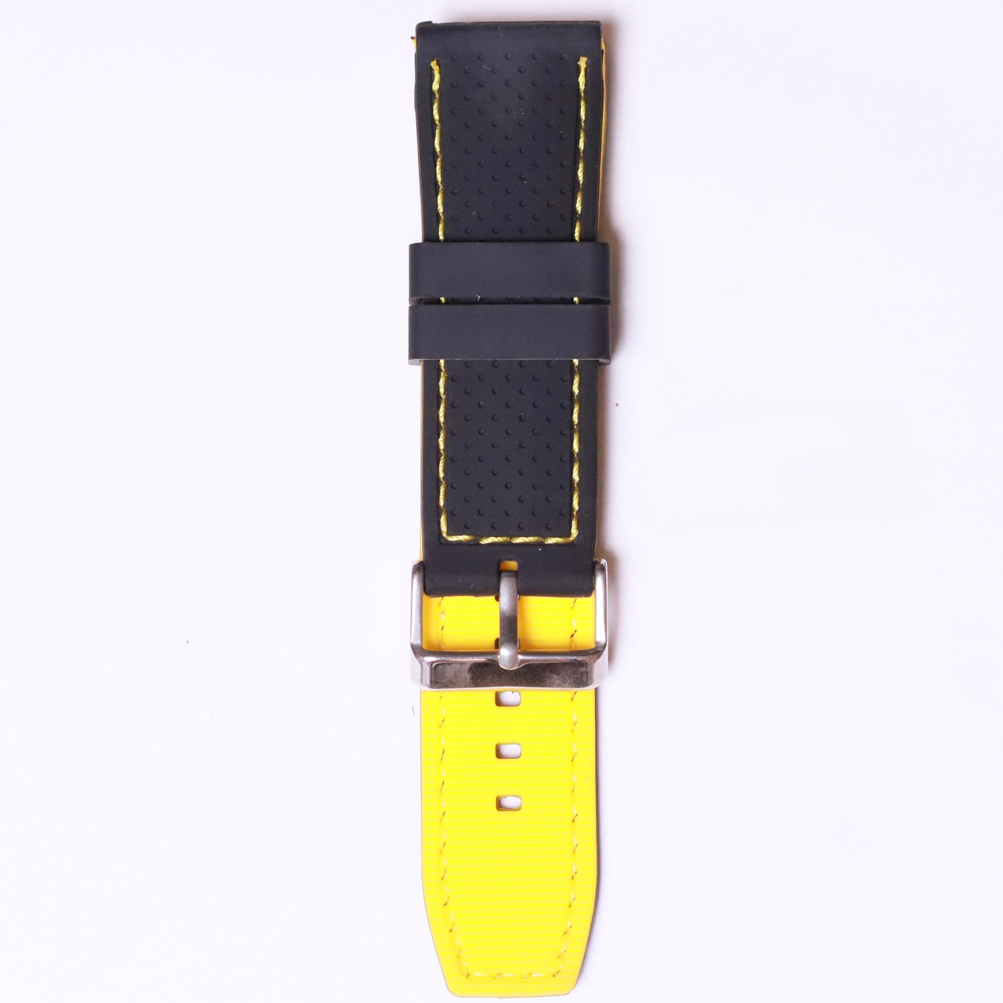 Anti-Bacterial Black x Yellow rubber band 22mm