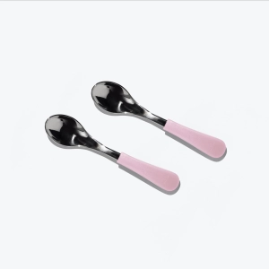 Avanchy Stainless Steel Baby Spoons - Pack of 2 - Pink