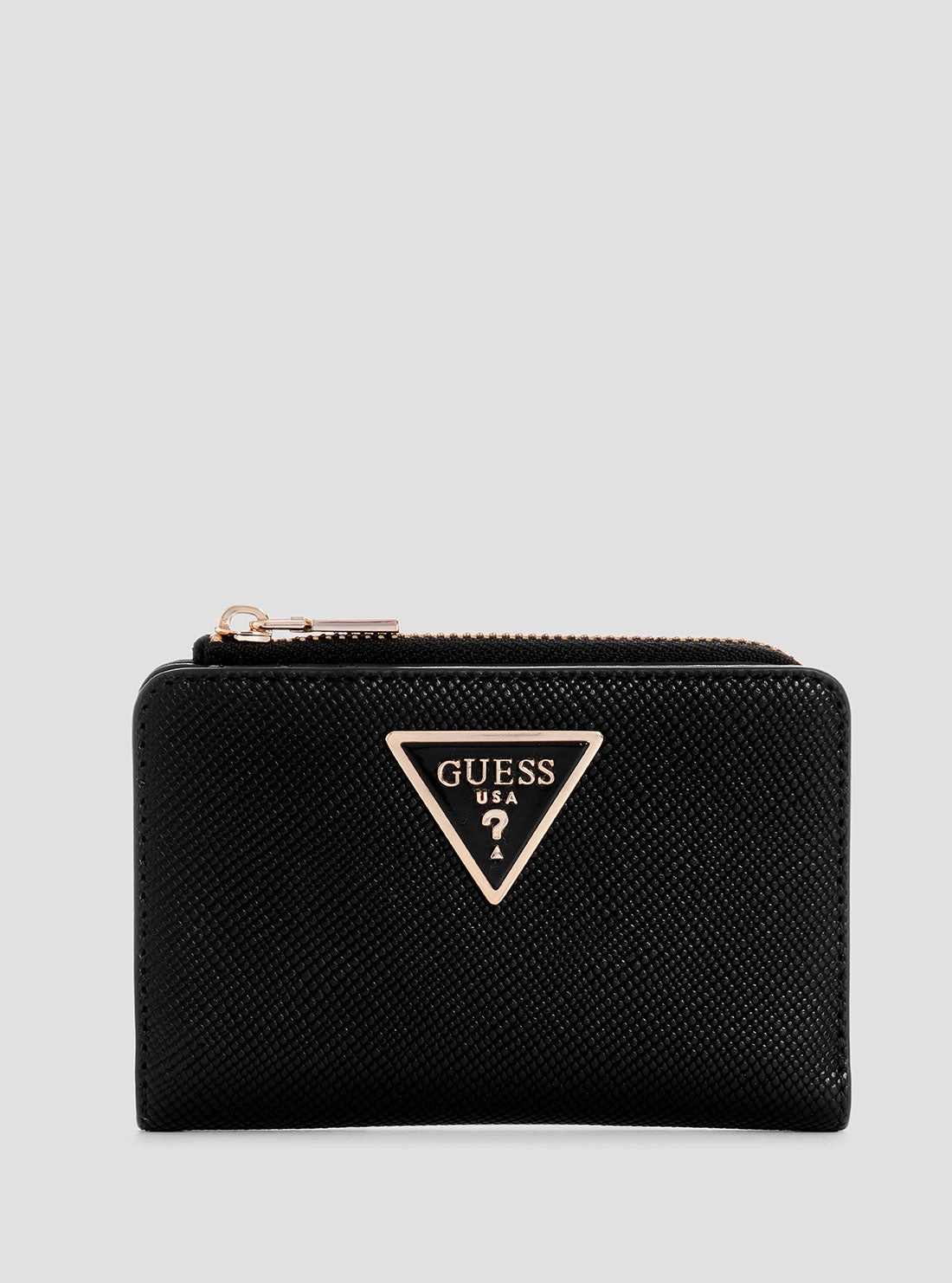 Black Laurel Zip Card Case Wallet