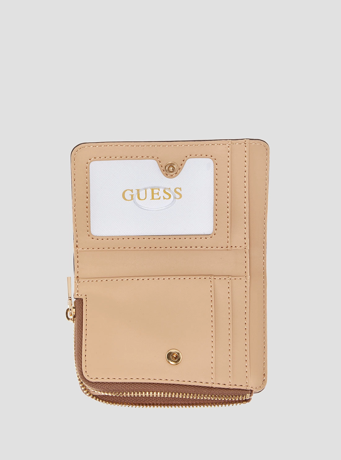 Blue Laurel Zip Card Case Wallet