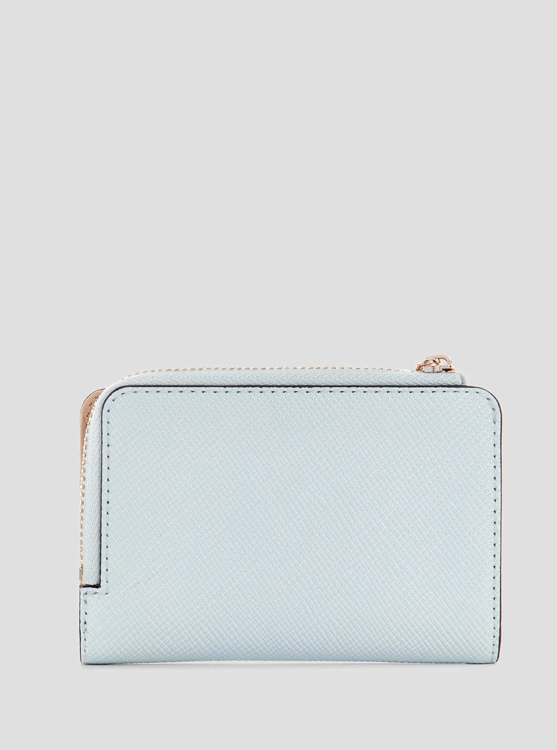 Blue Laurel Zip Card Case Wallet