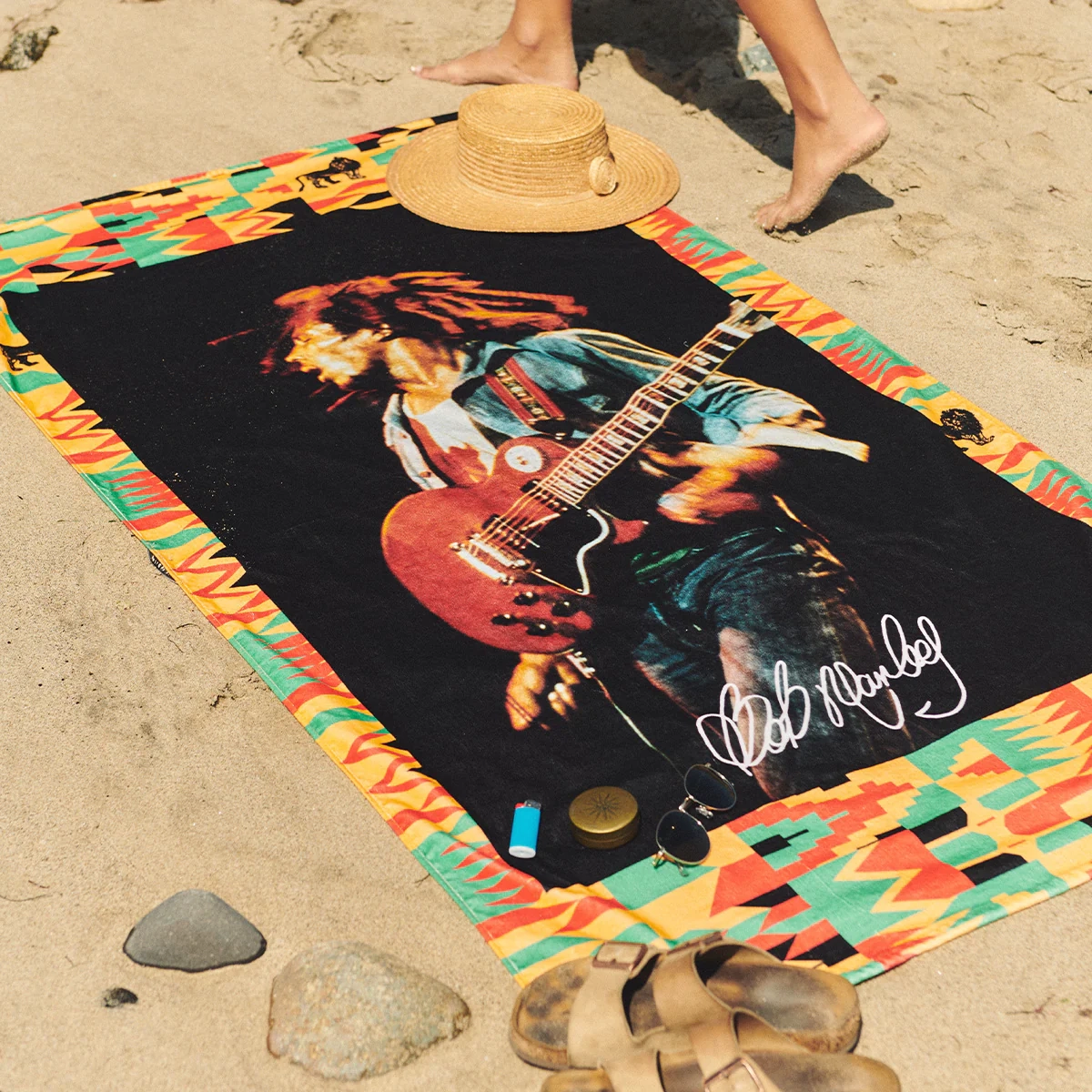 Bob Marley x Slowtide Trenchtown Beach Towel