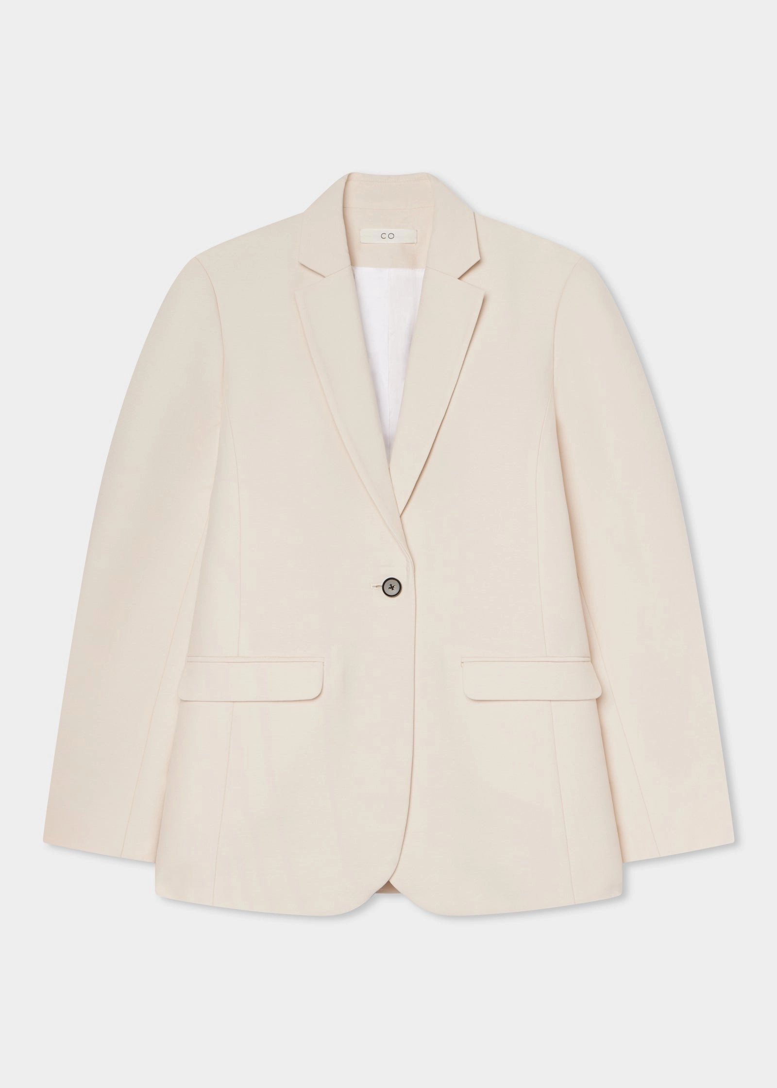 Boxy Blazer in Faille - Pale Pink
