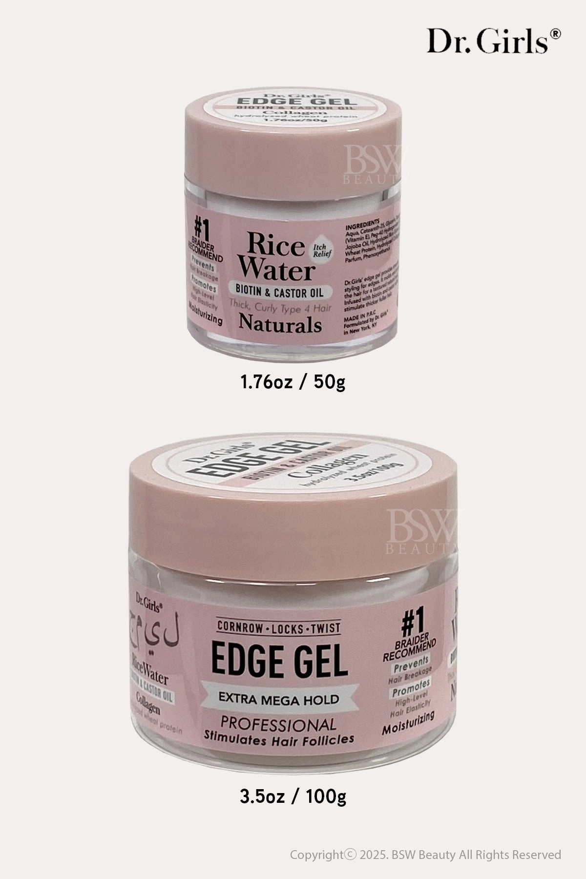DR.GIRLS CORNROW LOCKS TWIST EDGE GEL - EXTRA MEGA HOLD