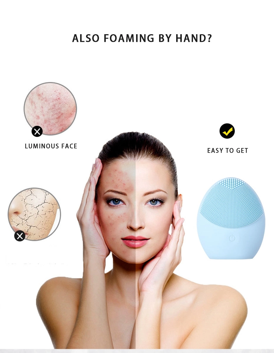 Electric Facial Cleanser Skin Deep Washing Massage Brush