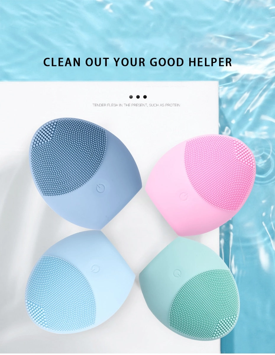 Electric Facial Cleanser Skin Deep Washing Massage Brush