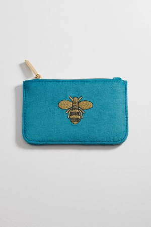 Embroidered Bee Card Purse
