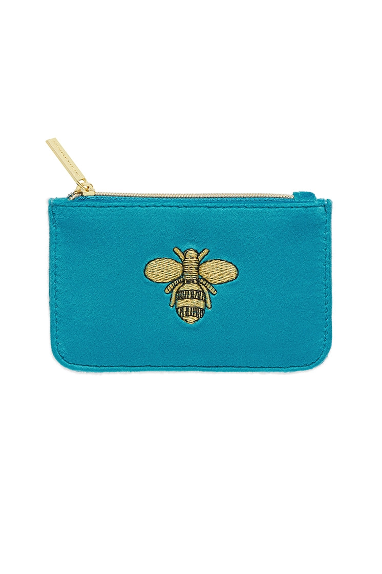 Embroidered Bee Card Purse