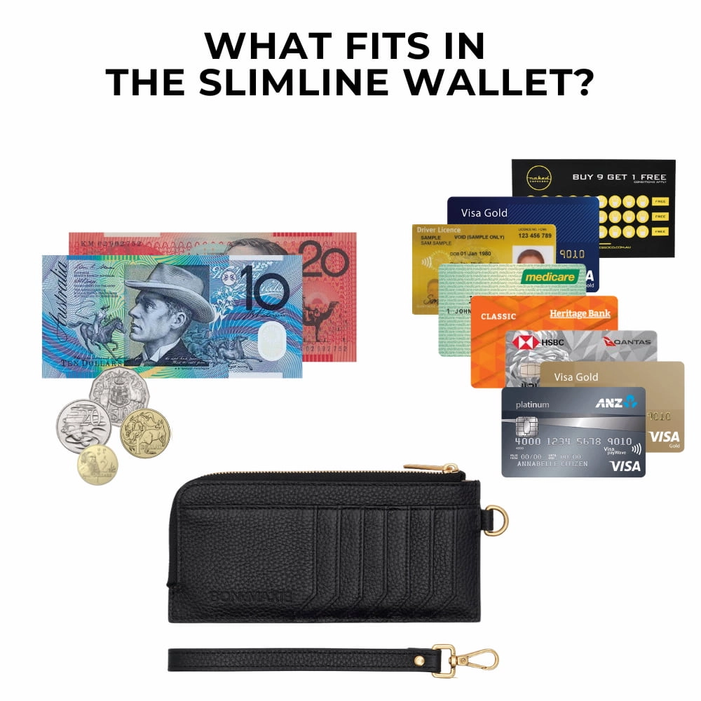 Everyday Leather Slimline Wallet -- Electric Peach