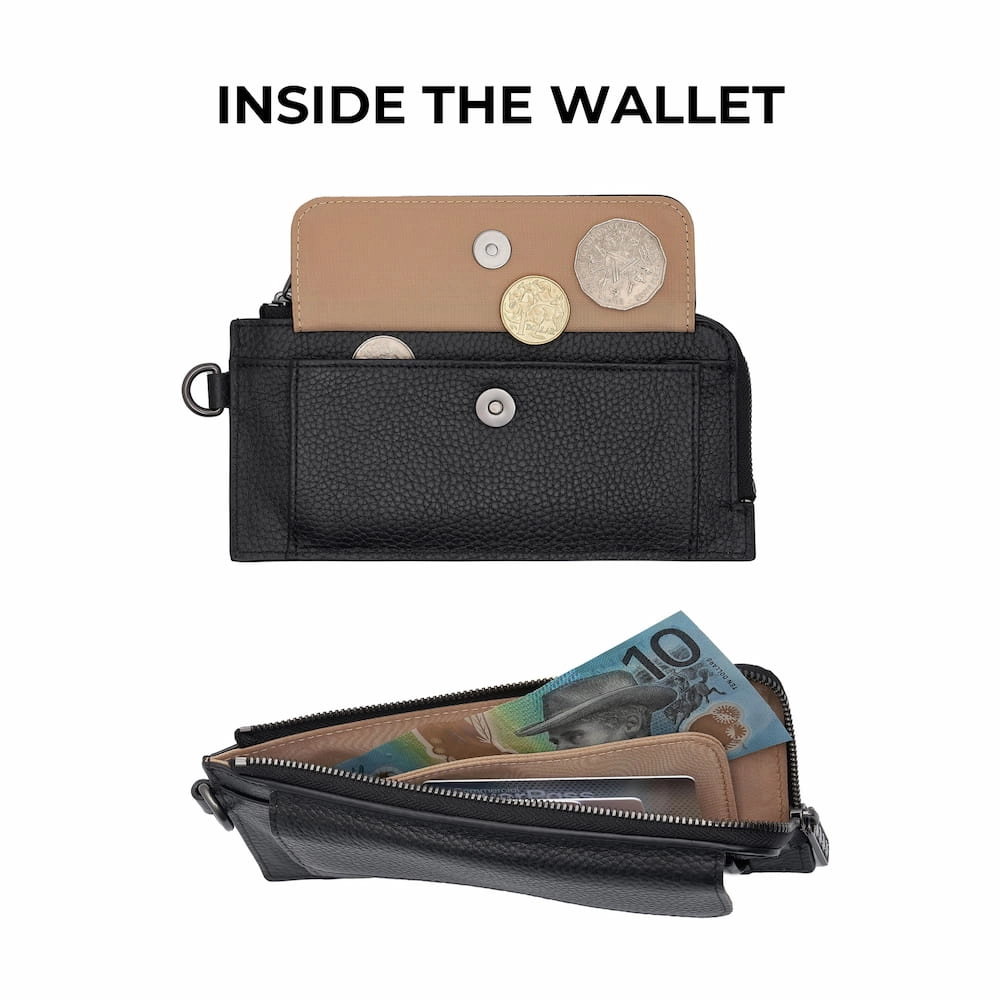 Everyday Leather Slimline Wallet -- Electric Peach