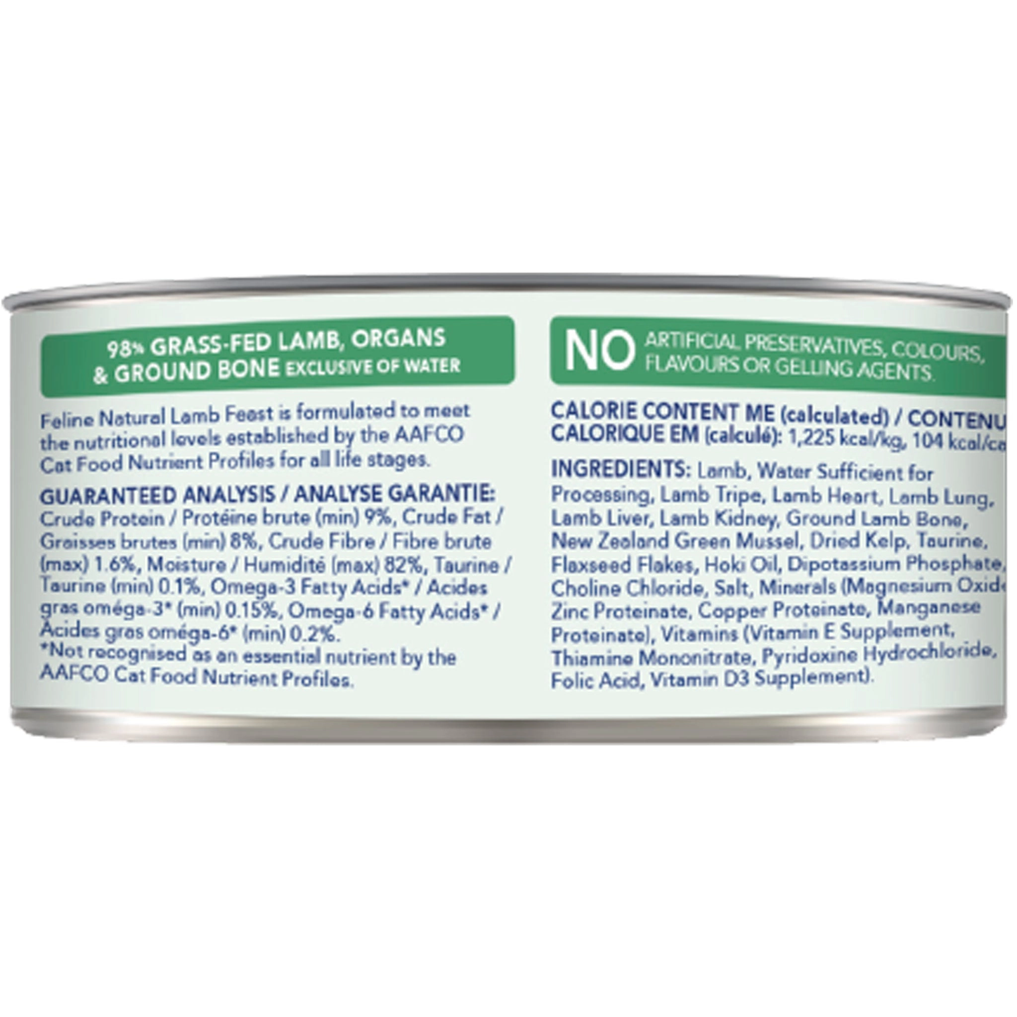 Feline Natural Lamb Feast Canned Cat Food