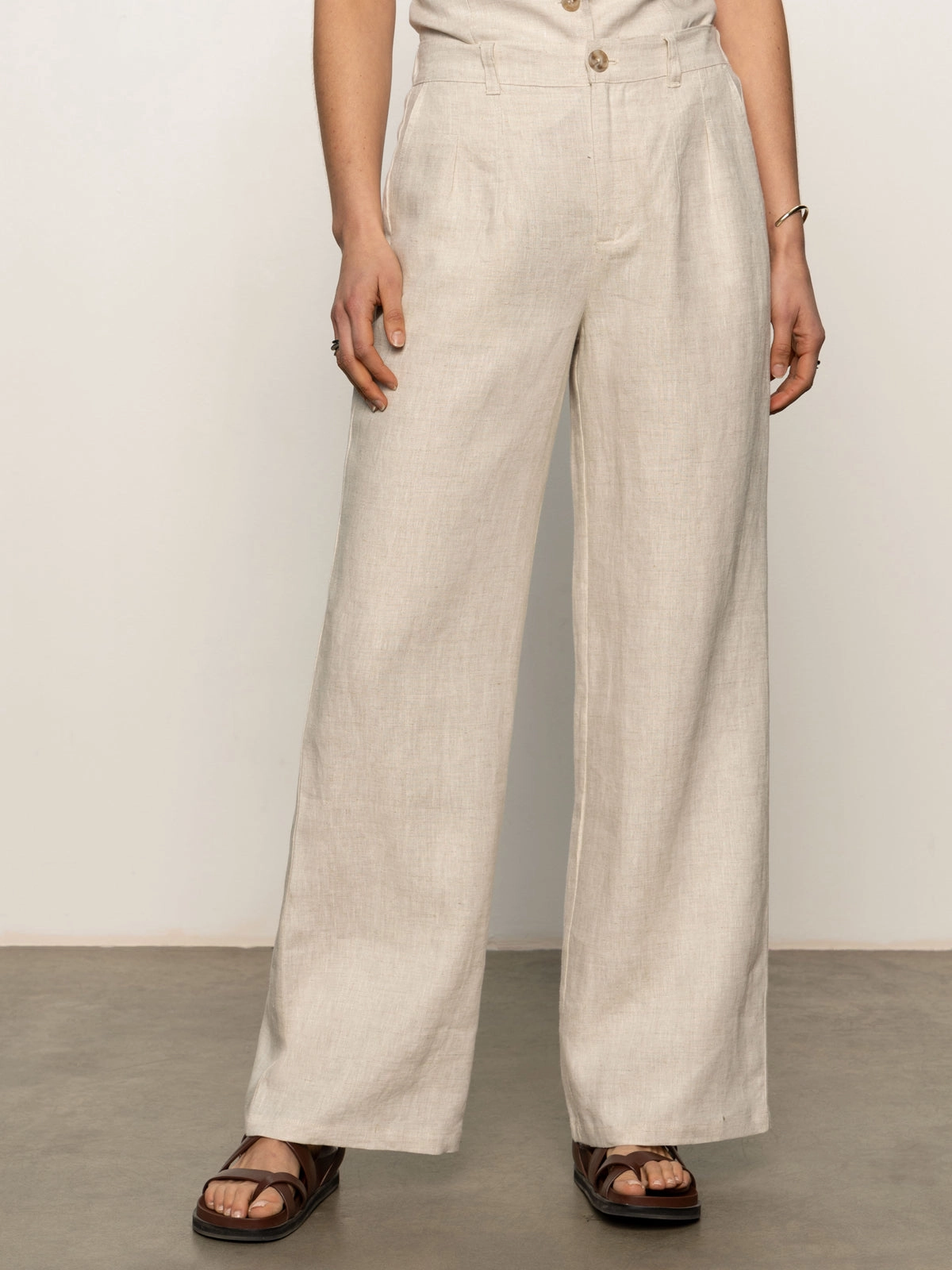 Hopper Semi High Rise Pant Flax
