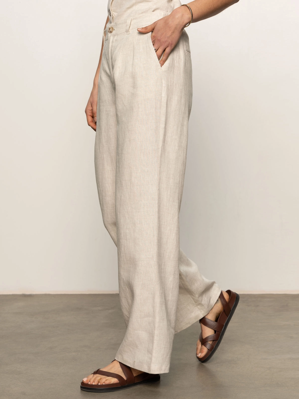 Hopper Semi High Rise Pant Flax