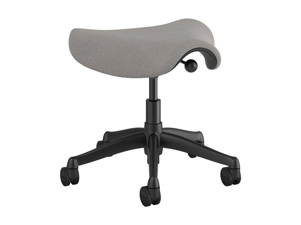 Humanscale Freedom - Stool - ergonomic - saddle - swivel - Corde 4 fabric - black F300GCF10FTHCSC