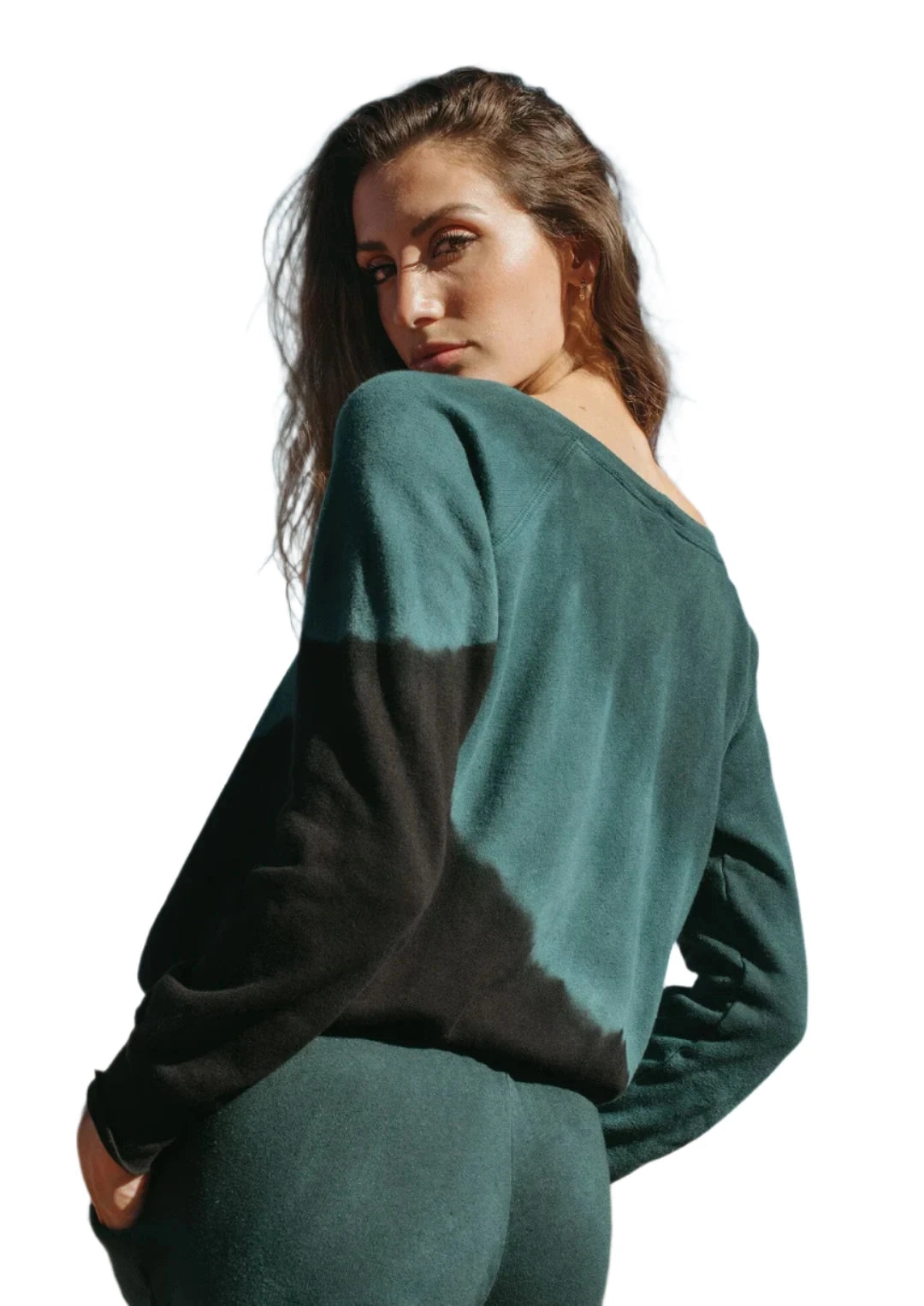 Jala Chill Pull Over  Sweatshirt Teal Tie Dye