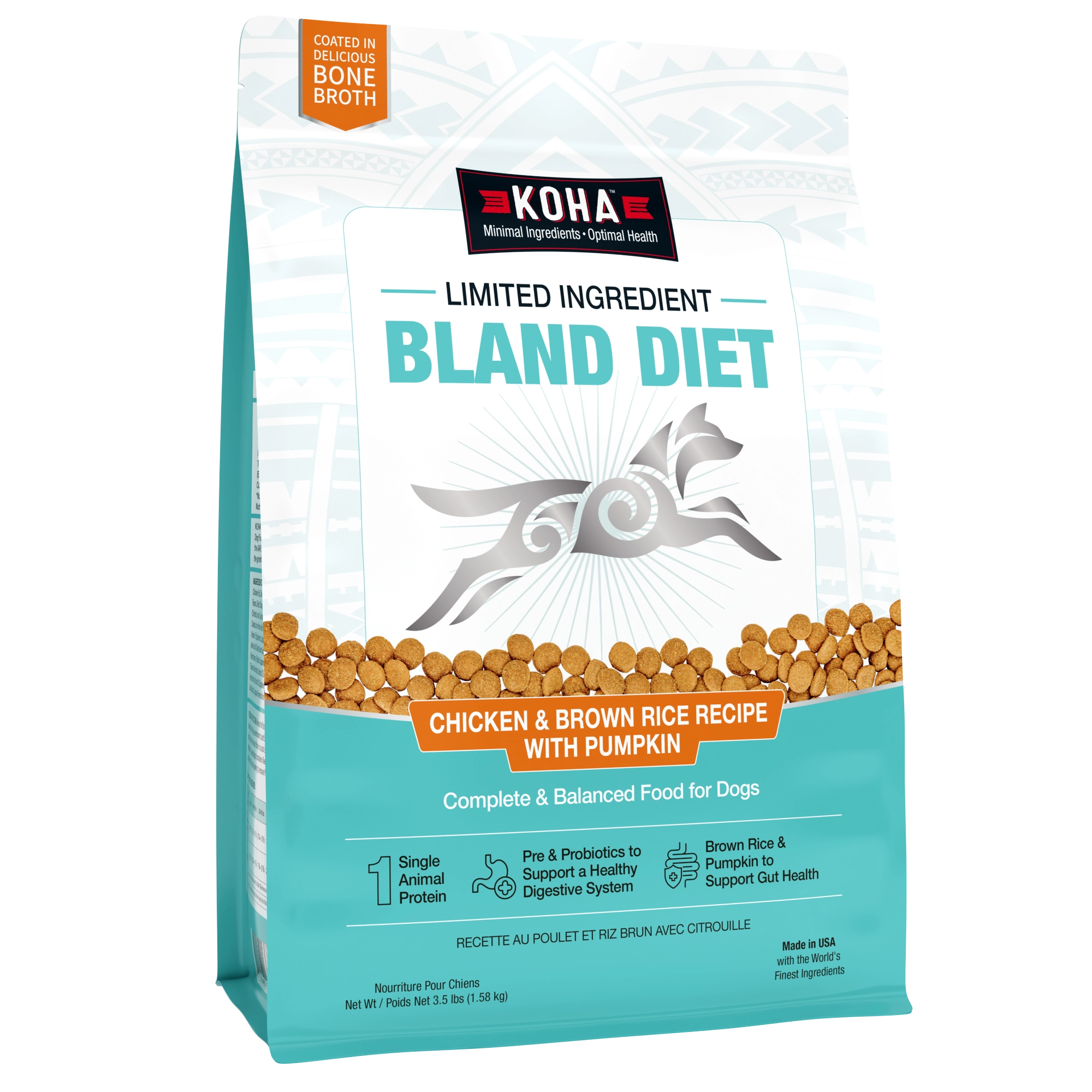 KOHA Limited Ingredient Bland Diet Chicken & Brown Rice Recipe with Pumpkin Dry Dog Food