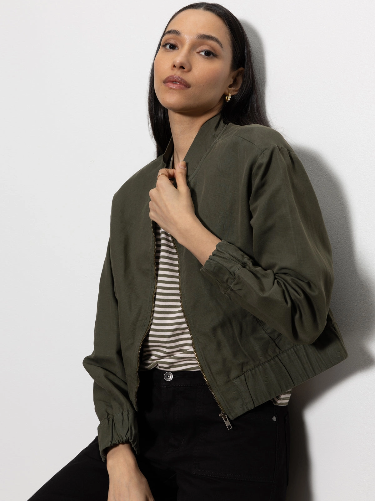 Linen Bomber Jacket Kalamata