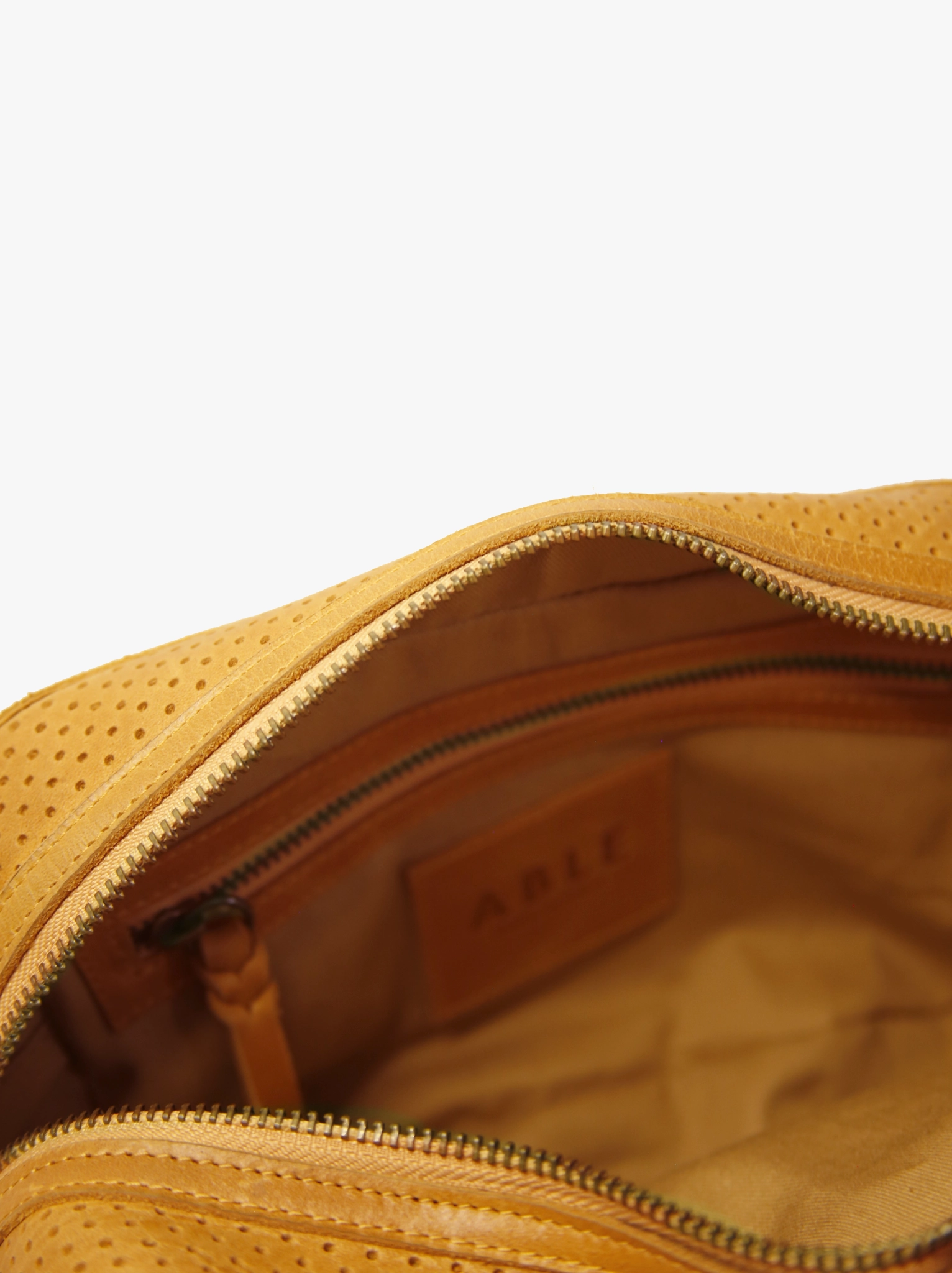 Medium Perforated Zipper Crossbody