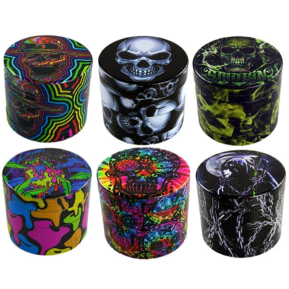 Metal 4 Piece Full Print Grinder 63Mm - 6 Pieces Per Retail Ready Display 22060