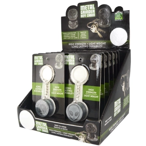 Metal Grinder Key Chain - 12 Pieces Per Retail Ready Display 25635