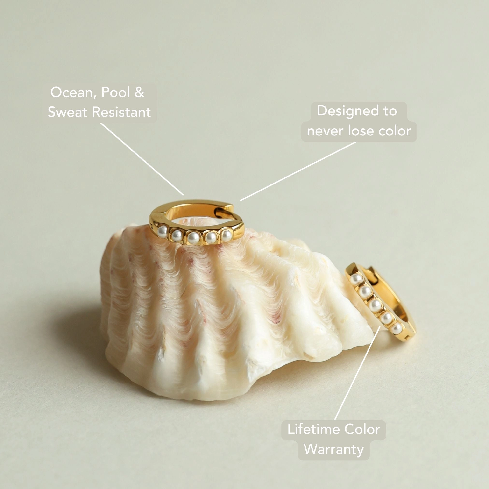 Mini Pearl Hoops