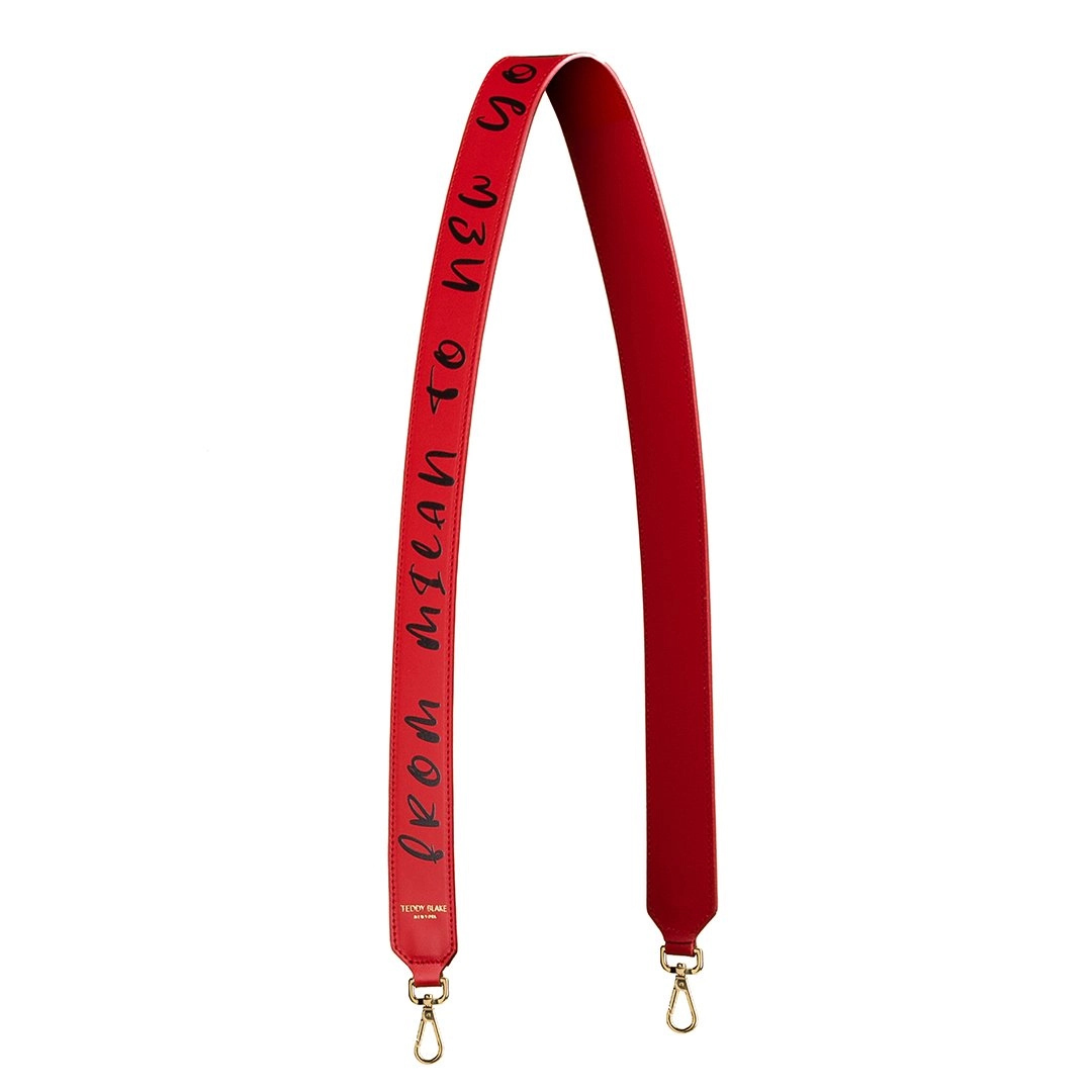 Mitony Leather Strap  - Red&Black
