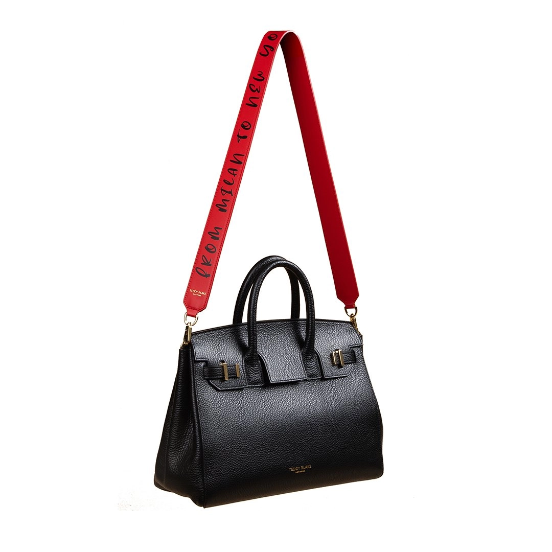 Mitony Leather Strap  - Red&Black