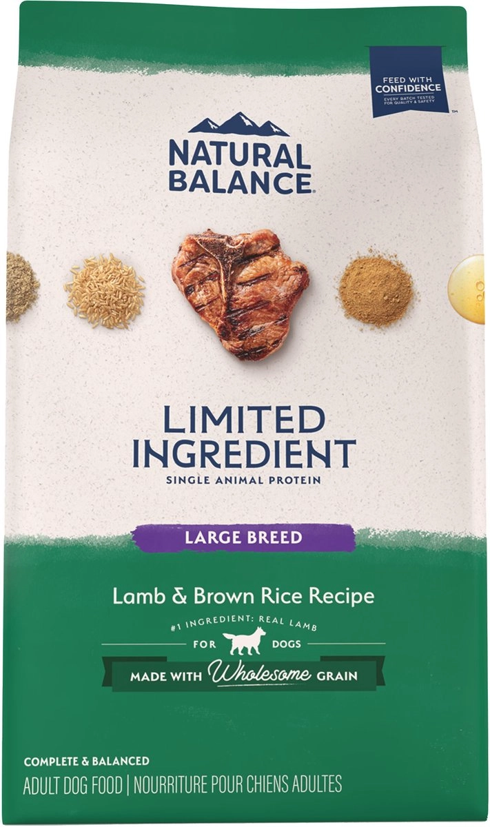 Natural Balance L.I.D. Limited Ingredient Diet Lamb & Brown Rice Large Breed Bites Dry Dog Food