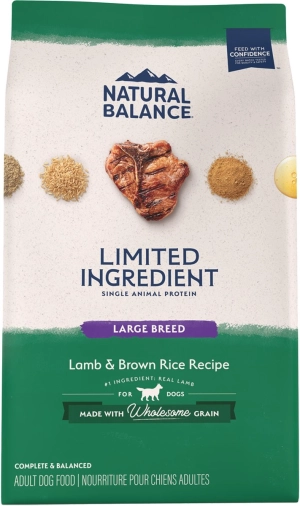 Natural Balance L.I.D. Limited Ingredient Diet Lamb & Brown Rice Large Breed Bites Dry Dog Food