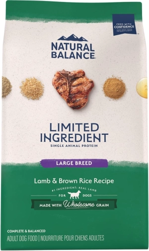 Natural Balance L.I.D. Limited Ingredient Diet Lamb & Brown Rice Large Breed Bites Dry Dog Food