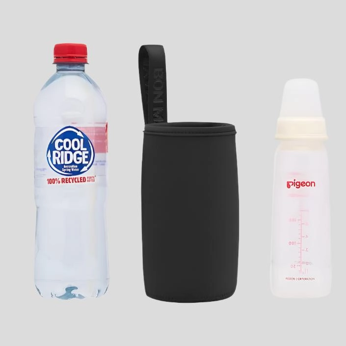 Neoprene Bottle Insulator Pocket Insert -- Black