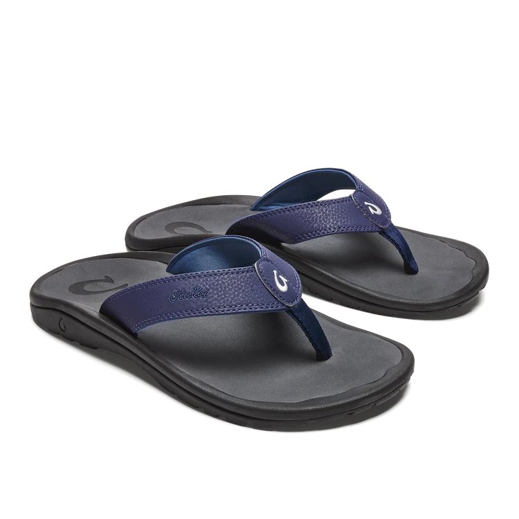 Olukai 'Ohana Black/Dk Shadow Men's