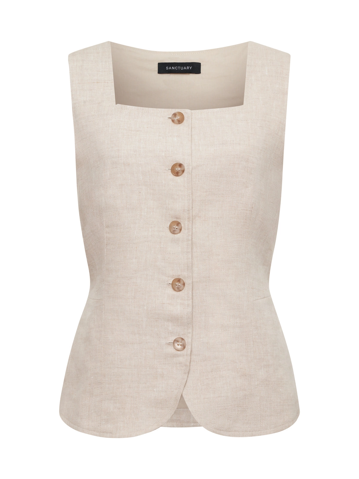 Outsmart Square Neck Vest Flax