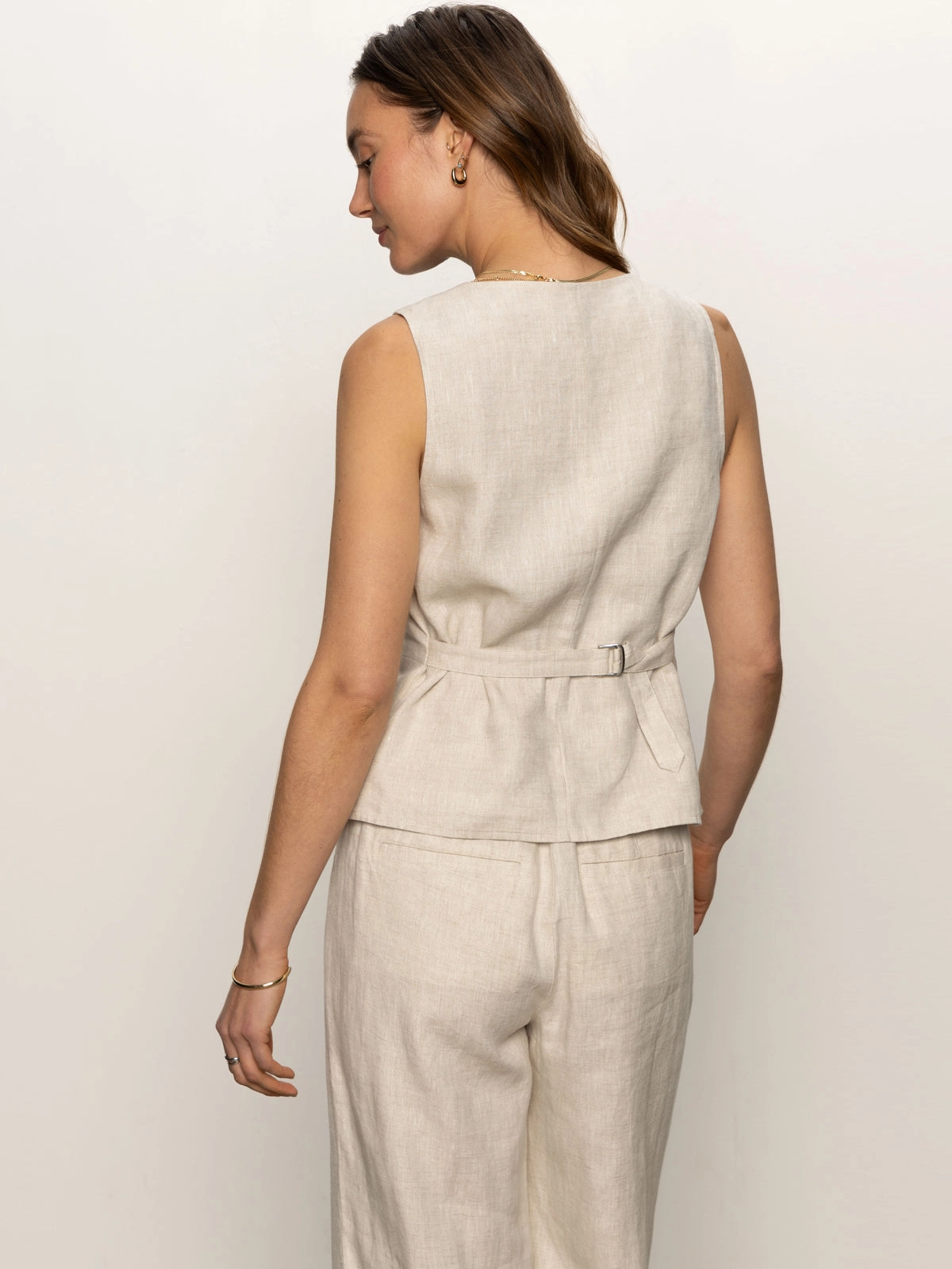 Outsmart Square Neck Vest Flax