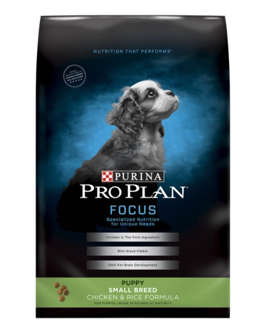 Purina Pro Plan Focus Chicken & Rice Formula Puppy Small Breed Dry Dog Food