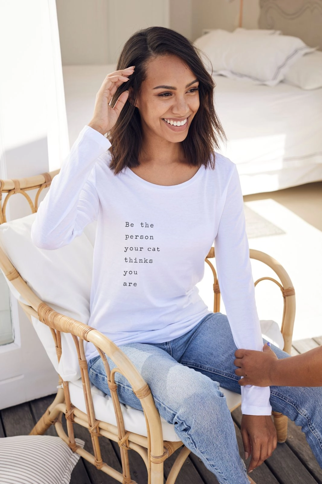 "Cat Thinks You Are" Long Sleeve Tee