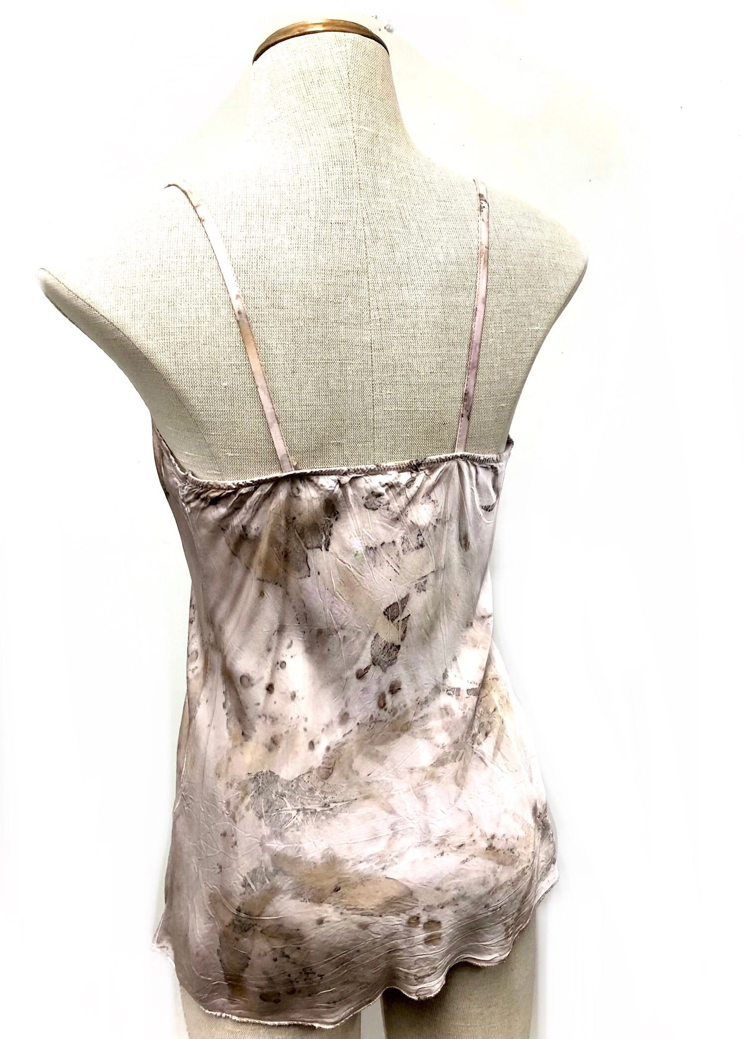 silk and viscose bias tank top