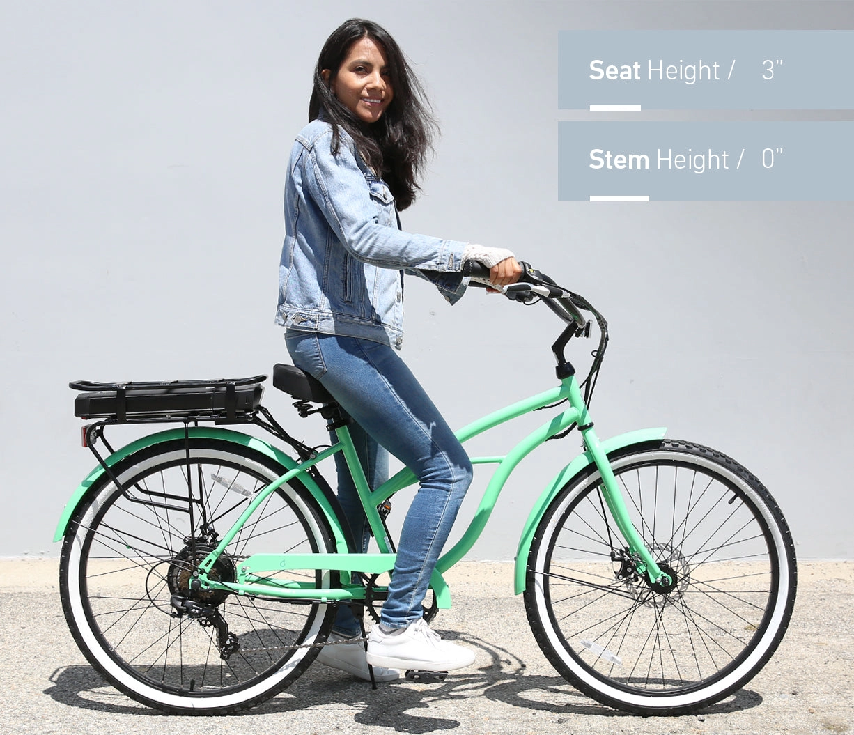 sixthreezero Around the Block Women's NEW 26" 500W 7-Speed Beach Cruiser Bicycle with Rear Rack