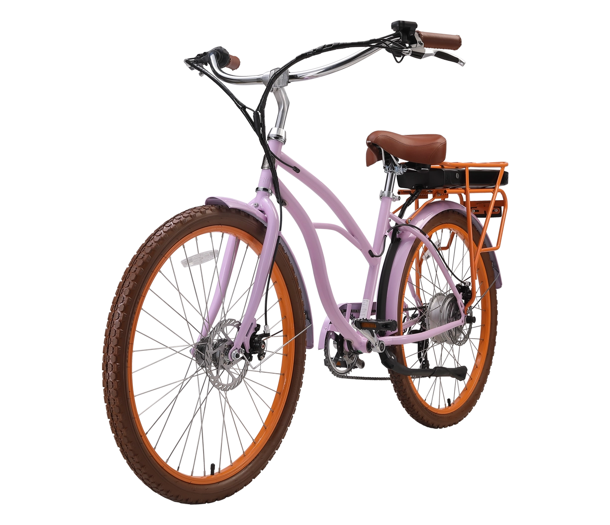 sixthreezero Around the Block Women's NEW 26" 500W 7-Speed Beach Cruiser Bicycle with Rear Rack
