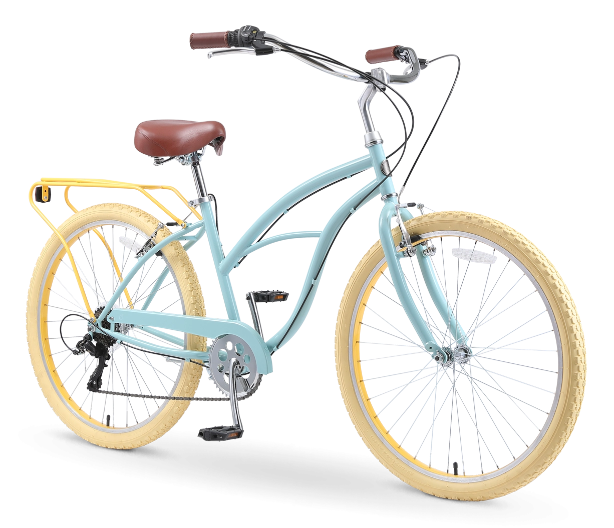 sixthreezero NEW Around the Block Women's 26" 7-Speed Beach Cruiser Bicycle