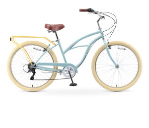 sixthreezero NEW Around the Block Women's 26" 7-Speed Beach Cruiser Bicycle