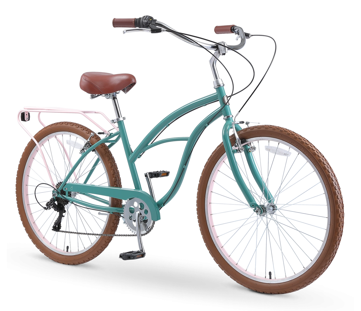 sixthreezero NEW Around the Block Women's 26" 7-Speed Beach Cruiser Bicycle