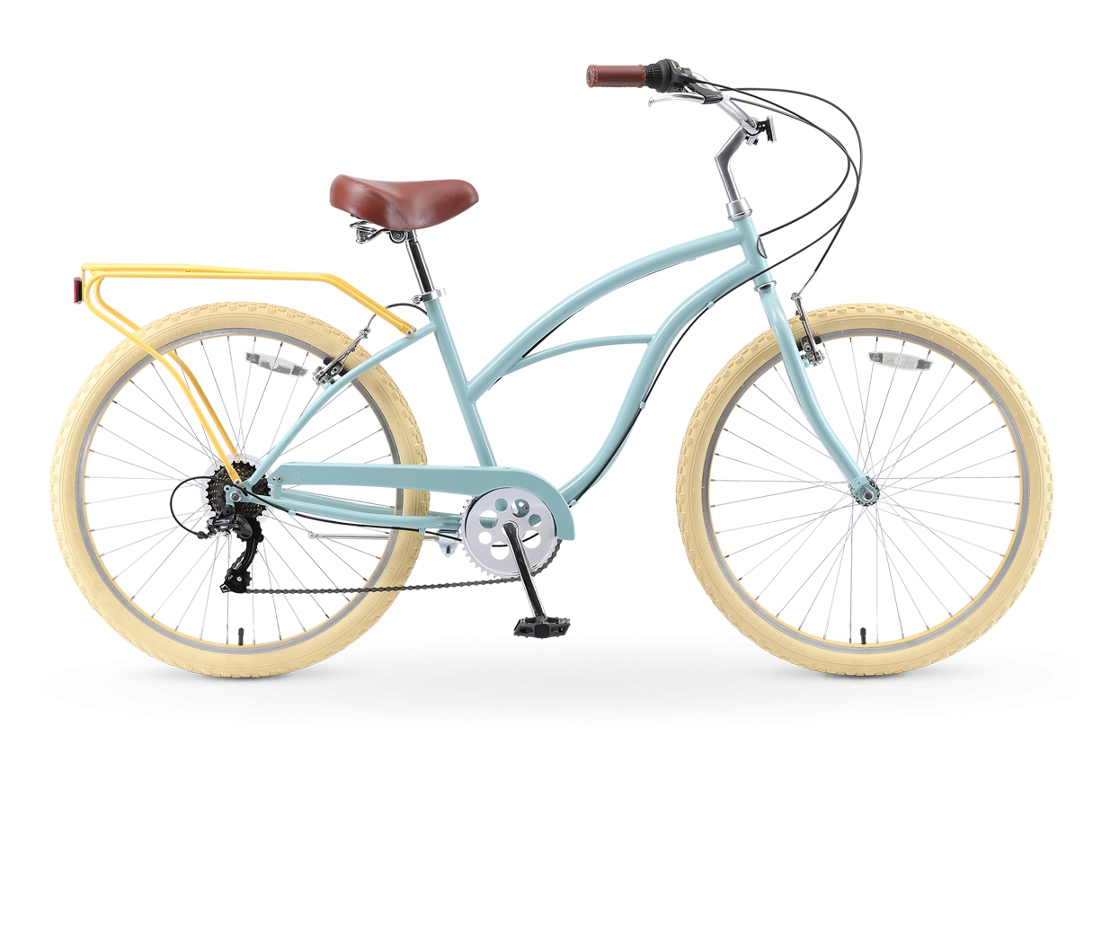 sixthreezero NEW Around the Block Women's 26" 7-Speed Beach Cruiser Bicycle