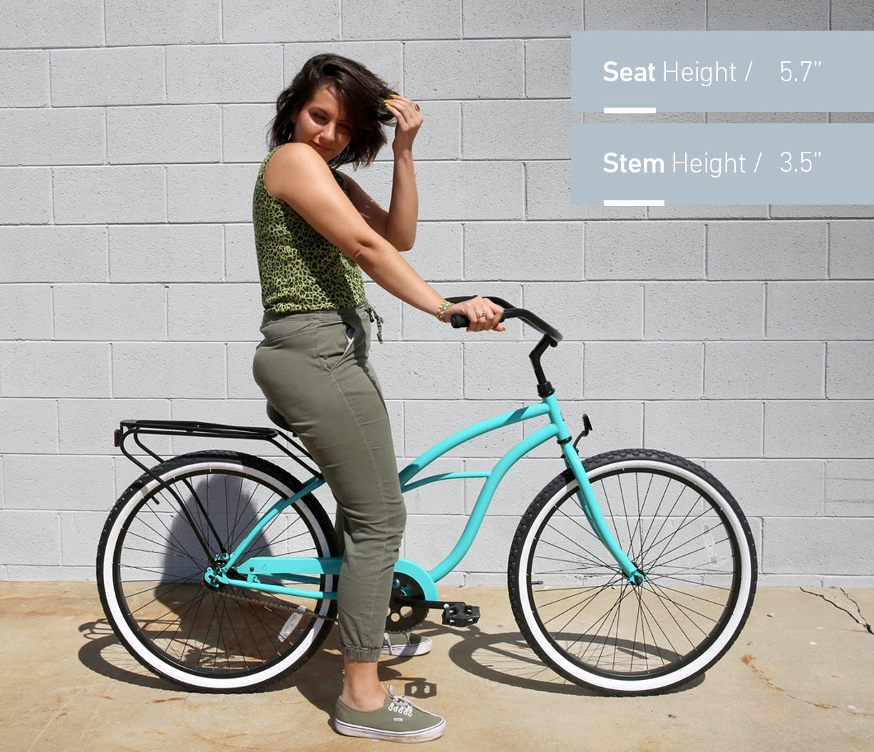 sixthreezero NEW Around the Block Women's 26" 7-Speed Beach Cruiser Bicycle