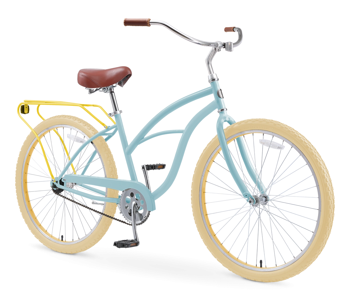 sixthreezero NEW Around the Block Women's 26" Single Speed Beach Cruiser Bicycle with Rear Rack