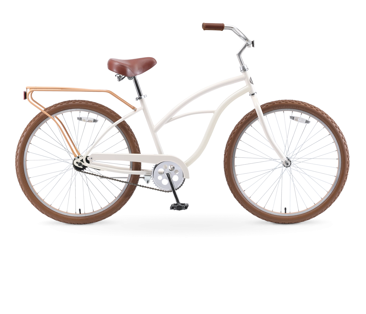 sixthreezero NEW Around the Block Women's 26" Single Speed Beach Cruiser Bicycle with Rear Rack